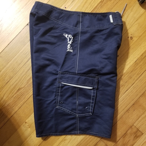 O'Neill Navy Blue Swim Surf Logo Board Shorts 2000s Men's Size 32 Inseam 11.5 - Picture 8 of 10